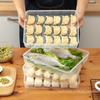 Household Food Egg Crisper Box Quick Freezing Dumpling Wonton Organizer Fresh-Keeping Refrigerator Storage Bin