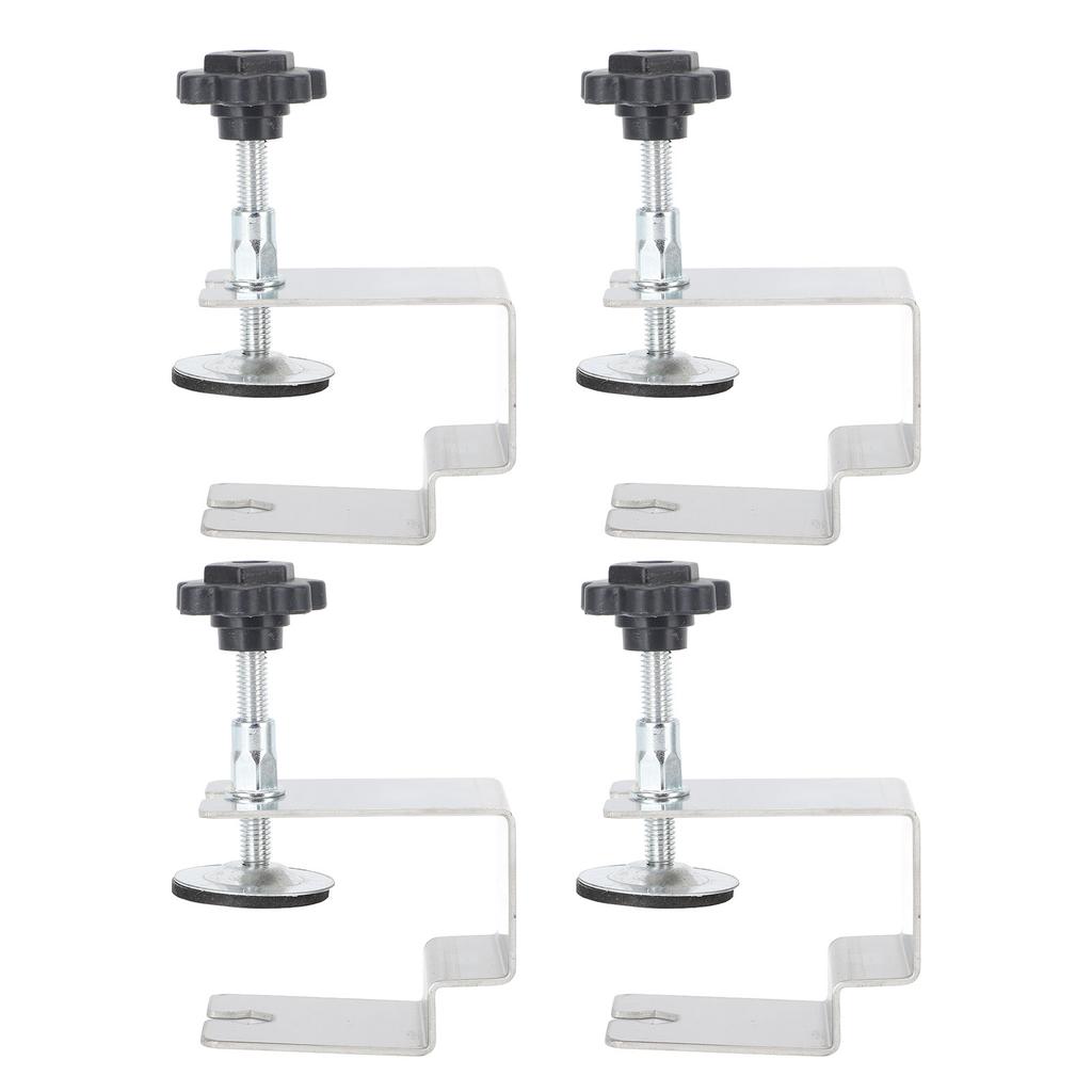 4Pcs Drawer Panel Fixing Clamp Stainless Steel Bow Shaped Drawer Front Installation Clamp