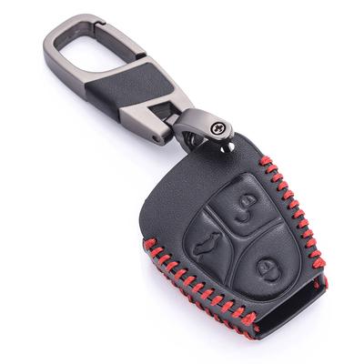 Leather Car Key Cover For Mercedes Benz C260 W203 W204 W211 CLK B C E ML S CLK CL Class AMG Smart Remote Fob Protector Case