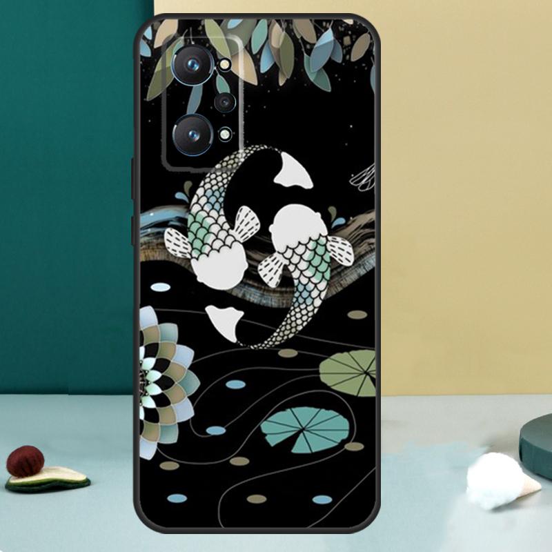 Koi Carp Fish Yin Yang For Realme 13 12 10 11 14 Pro Plus GT 6 5 6T GT7 Pro C55 C53 C51 C21Y C25S C75 C67 C61 Case