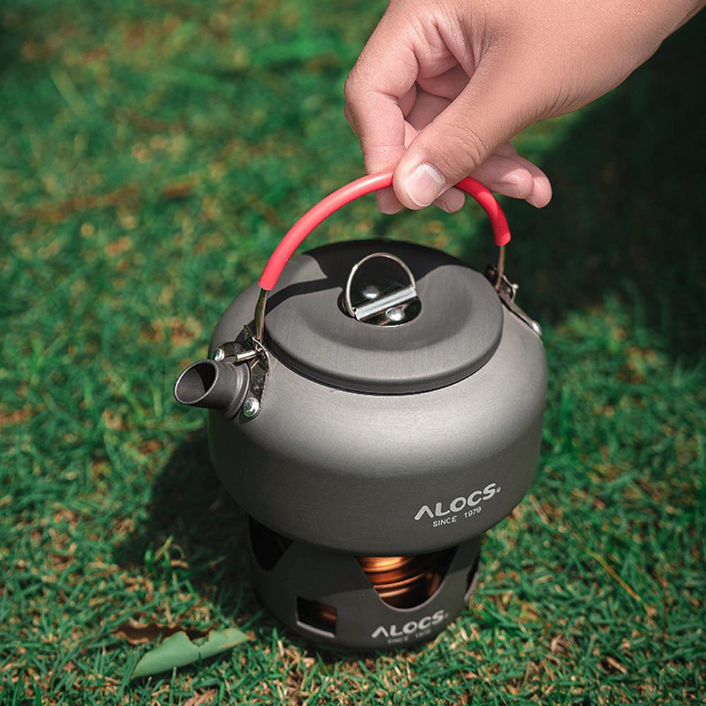 Mini Alcohol Stove Ultralight Copper Spirit Burner with Aluminium Stand for Backpacking Camping