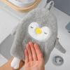 1Pc Cute Penguin Hanging Hand Towel Kitchen Super Absorbent Microfiber Cleaning Wipe Dishcloths Kids Soft Quick Dry Bath Towels
