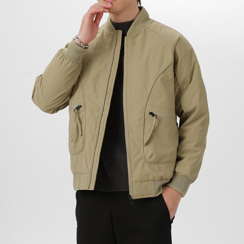 Down Jacket% White Duck Down Men's Winter Anti-wrinkle Flying Baseball Collar Jacket Men's Cold-resistant Jacket