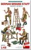 Miniart German North African Ground Crew 4 Figures Plastic Model MA49020 1/48 w/Accessory (People)