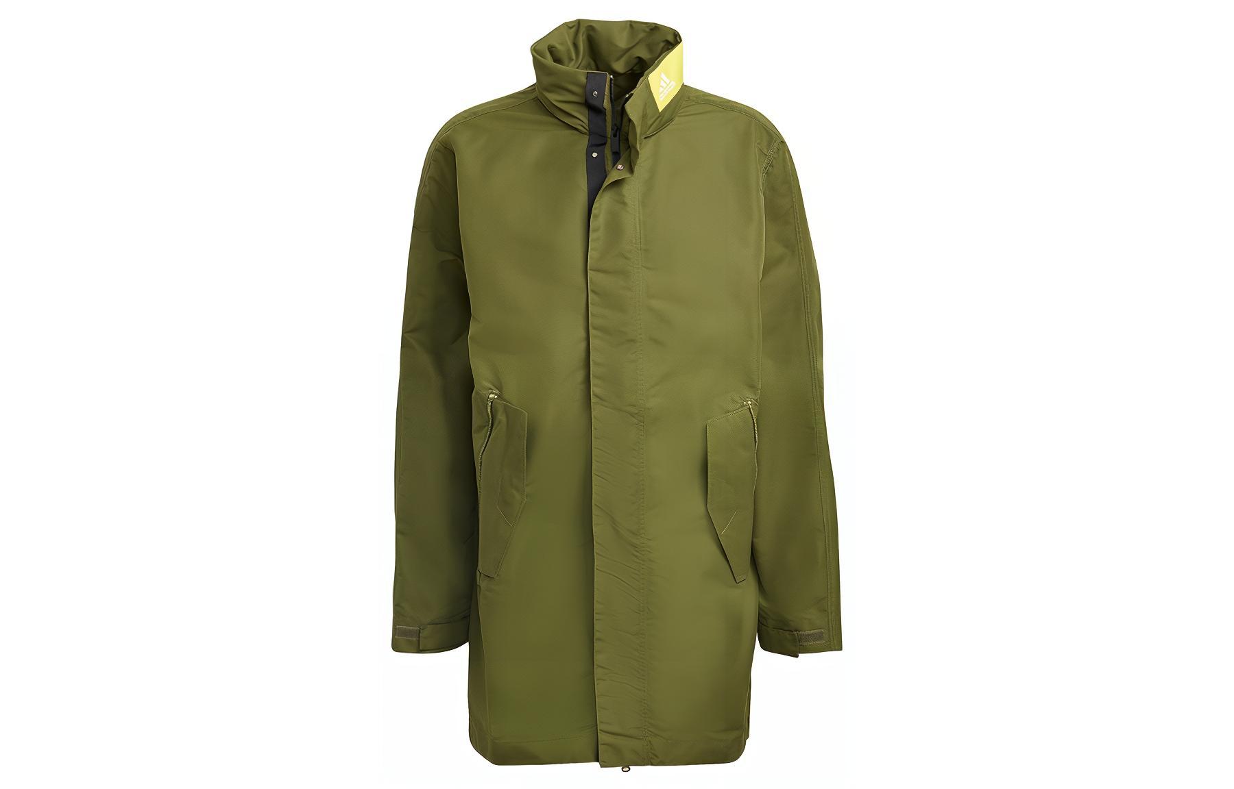 Adidas Jackets Men s Army Green Stand Collar Moderate Other GM5761 L