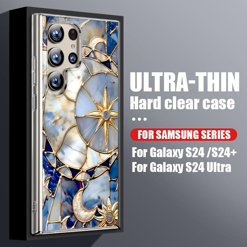 

Винтажный телефонный чехол в европейском стиле для Samsung Galaxy S26 S25 S24 Ultra S23 S21 FE S22 Plus A54 A34 A15 A35 A55 A26 A36 A56 5G Тонкий прозрачный жесткий чехол Samsung A15 5G прозрачный