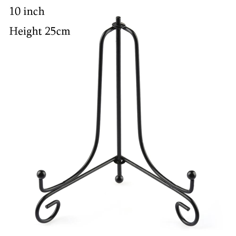 Black Iron Display Stand Craft Bracket Book Holder Photo Pedestal Bowl Dish Frame Picture Plate Rack Easel Storage Decoration