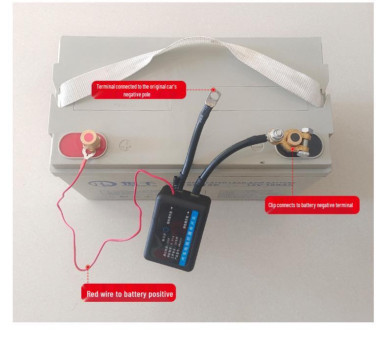 Smart Remote Car Battery Disconnect Switch, 12V, Pure Copper Relay & Knife Switch