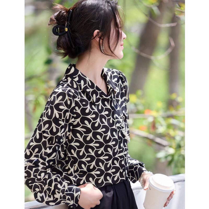ORIGIN Women s Printed Lapel Cardigan M