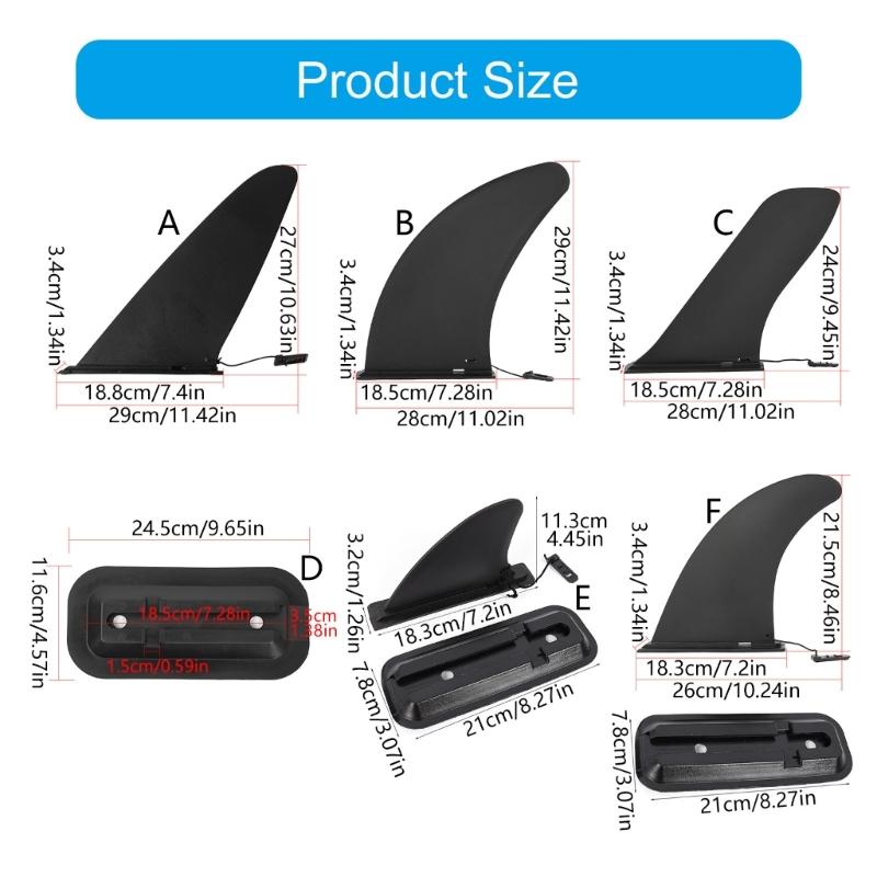 Surfboard Fins Stablizer Slide in Central Fins Side Splitter Socket Paddles Board Center Fins Surfing Board Accessory