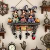 Witch 2D Flat Keys Holder Wall Decoration Accessories Hook Vintage Outdoor Garden   Flat Wall-Mounted Keys Holder Halloween Deco