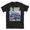 Beau Design Plages du Débarquement Normandie Jour J T-shirt Unisexe à Manches Courtes Noir