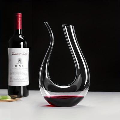 Decantador de vino de alta gama de cristal, con forma de arpa en U, colorido, estilo europeo, para uso doméstico, restaurante, varios vinos tintos, artículos para el hogar.