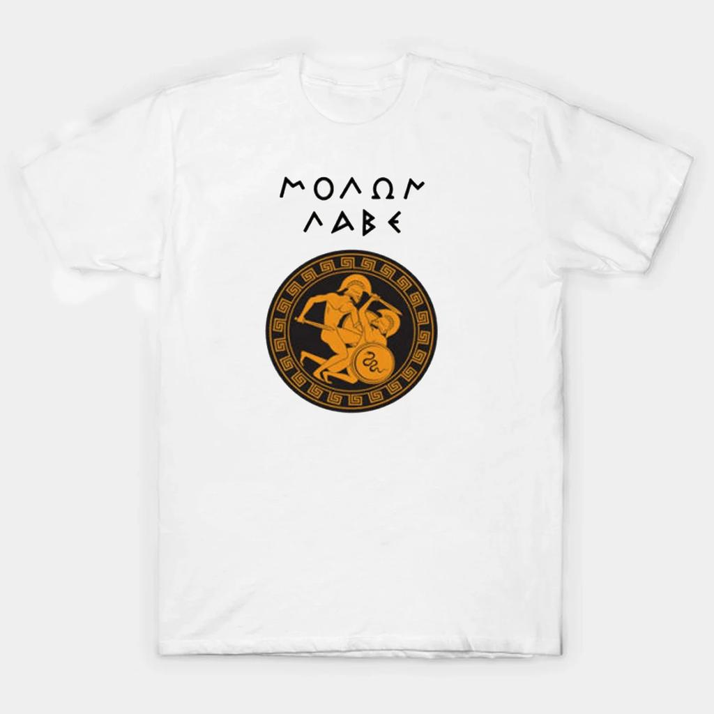 Spartan Gladiator Spartacus 300 Warrior Molon Labe TShirt 100 Cotton ONeck Summer Short Sleeve Casual Mens Tshirt Size S3XL