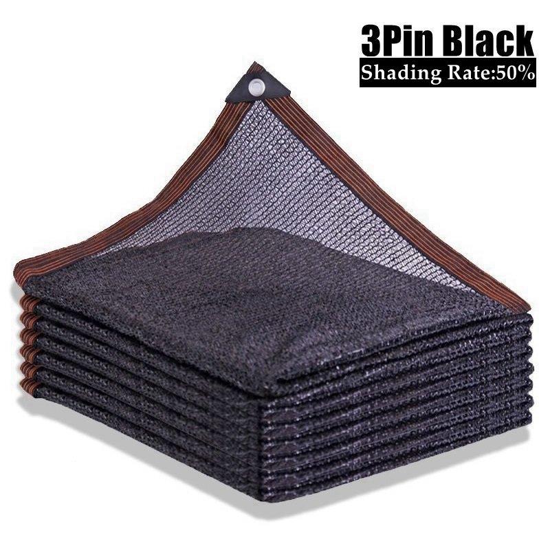 

3-контактная сетка для затенения 45~50% Защита от ультрафиолета Тент Сетка для укрытия растений для открытого сада, двора, беседки, балкона Теневая ткань 1mx3m