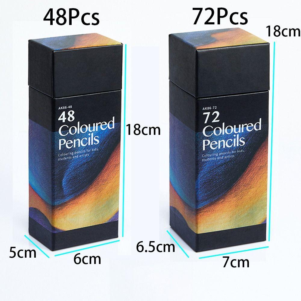 Professional 48/72 Colors Pencil Set Kawaii Student Pencil Oily Colored Pencil Artist