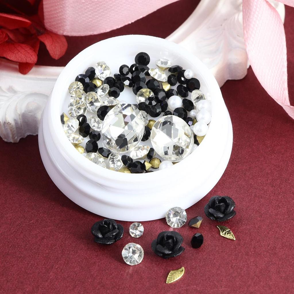 Valentinstag Sprudelwasser Diamant Scharfer Boden Diamant Rote Rose Metall Aluminium Blume Nagelzubehör DIY Anhänger Nageldekoration