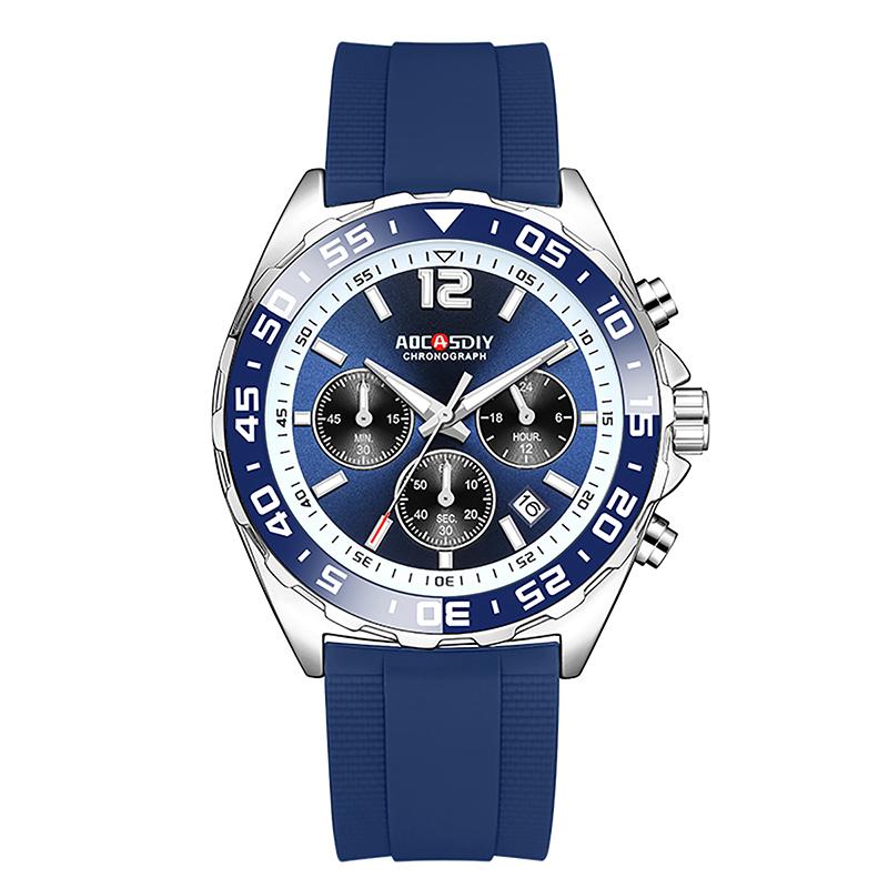 Mode Datum Quarz Herrenuhren Luxus Herrenuhr Chronograph Sport Herren Armbanduhr Relogio Masculino