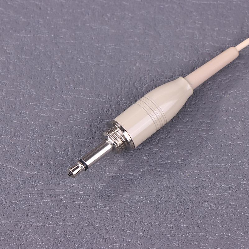 Béžový náhlavní mikrofon s dvojitým náušním háčkem 3,5 mm 3pinový pro 4pinový XLR konektor pro všesměrový mikrofon