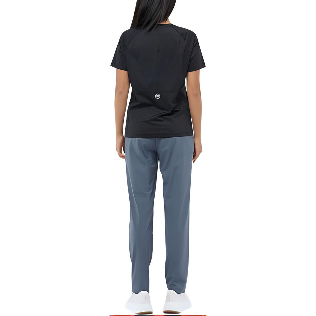 Skechers Moisture Wicking Quick Dry Comfortable Breathable Round Neck Short Sleeve T-Shirt Women Tops Carbon-Black P324W009-0018