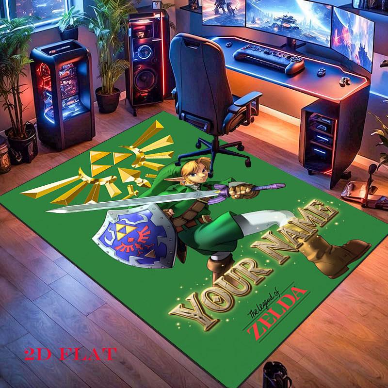 Custom Legend Zelda Carpet Rug for Living Room Bedroom Home Sofa Decoration,Kids play Nonslip Floor Mat