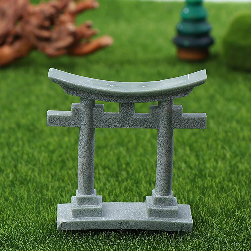 Torii Gate Aquarium Decor Miniature Ornamenttank Garden Shrine Shinto Landscape Sandstone Micro Decoration Simulation