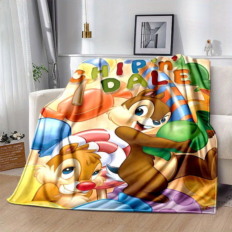 1pc. Cartoon Chip 'n' Dale Blanket, Seasonal Universal, Home Decoration, Throw Blanket, Soft Flannel Throw Blanket, Versatile & Cozy for Bed