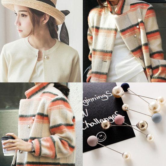 

Fashion Artificial Pearl Brooch Pin Women Jacket Coat Decoration Jewelry Gift чорний