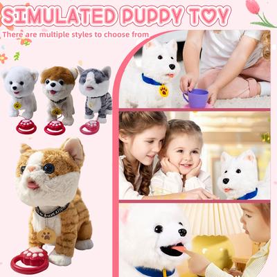 Electric Plush Toy Dog Sings, Sticks Out Tongue When Head Is Touched ,random Leash,