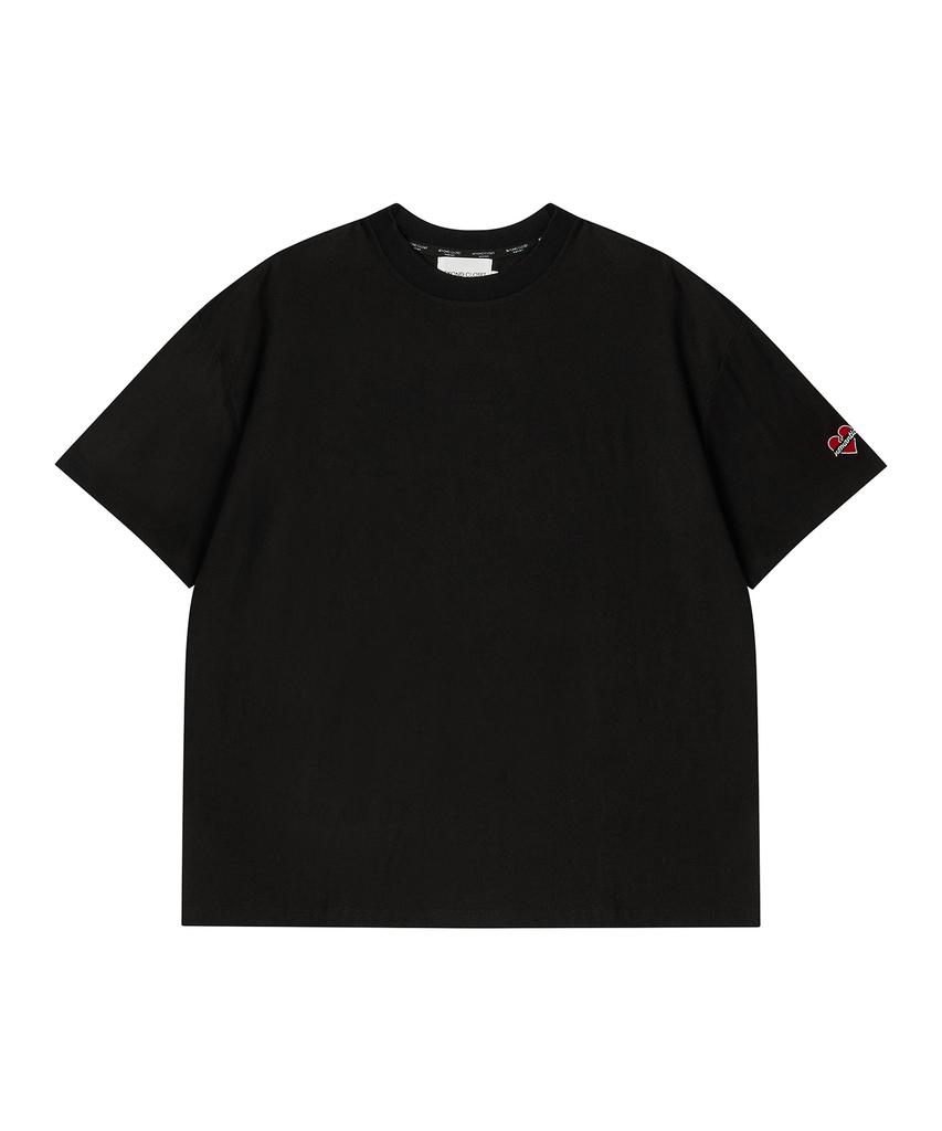 BEYOND CLOSET Nomantic Small Logo Basic Short Sleeve T-Shirt Black