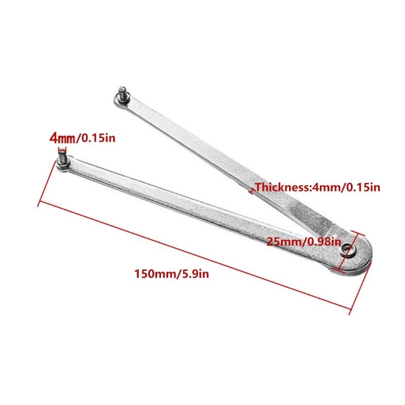 Multipurpose Angle Grinder Pin Wrench Pliers For 4mm Round Nuts Steel Construction Compact 0.15in Design