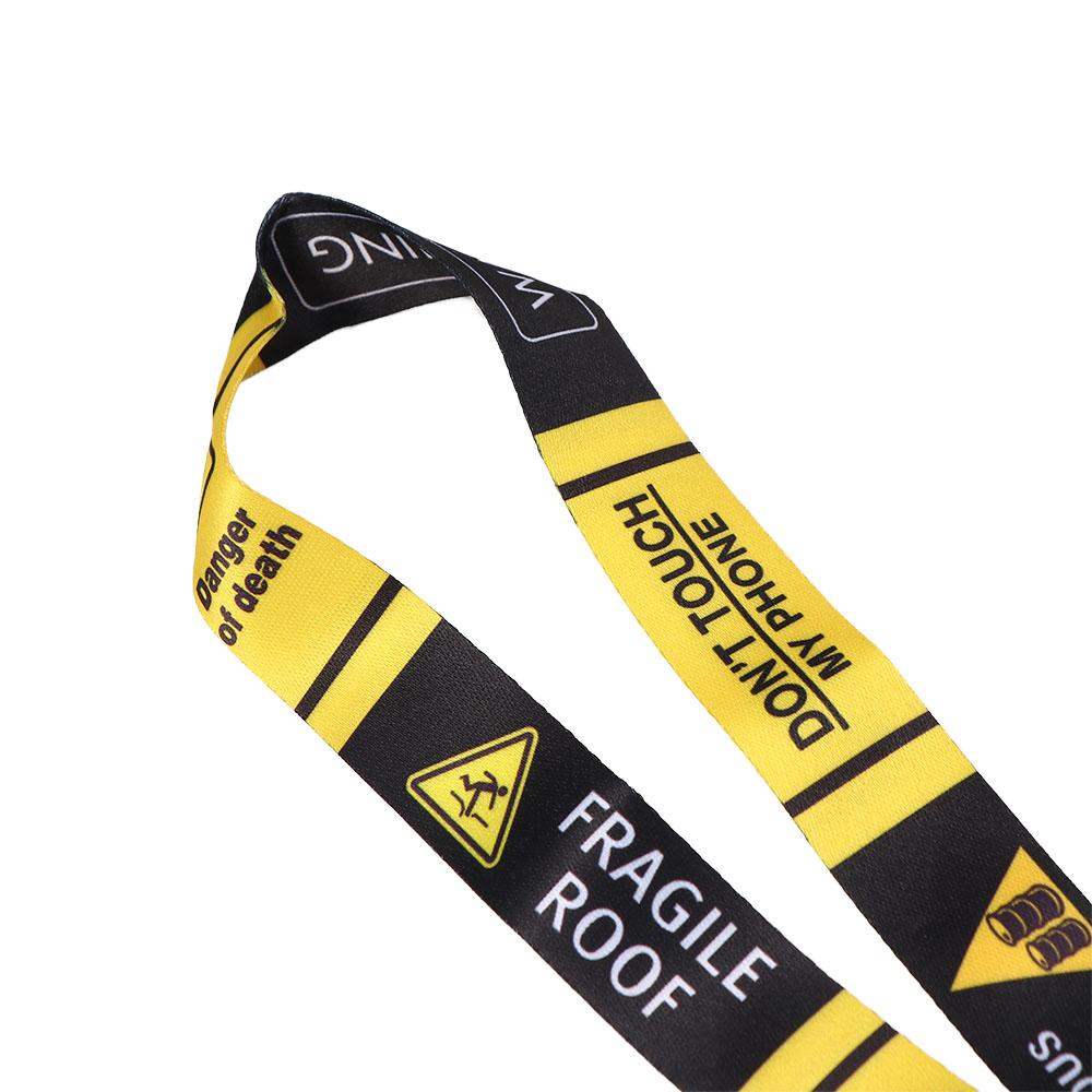 Hang Rope Name Tag Holder Phone Lanyard Strap Phone Hang Rope Cool Neck Strap Warning Sign Lanyards