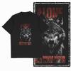 Coolmind MAE 100% Cotton Wolf Printed Exclusive Graphic Men T Shirt Big Size Streetwear Men Tshirt for Men T-shirt Tee Shirts