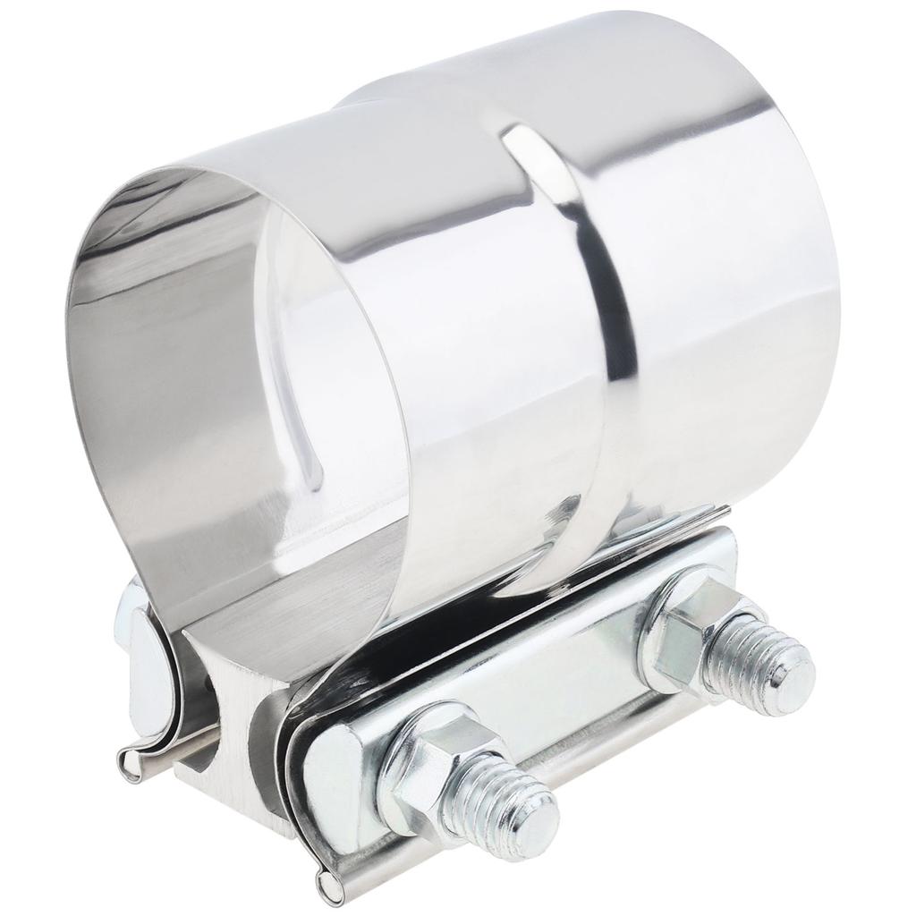 2.5 to 3 Inch Exhaust Adapter, Double Clamp Reducing Pipe, Carbon Steel Exhaust Pipe Adapter, Exhaust Reducer Connector Pipe,Various U-shaped clips