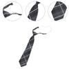 JK Gray Checkered Neck Tie Pre-Tied Bowtie for School Uniform Formal Business
