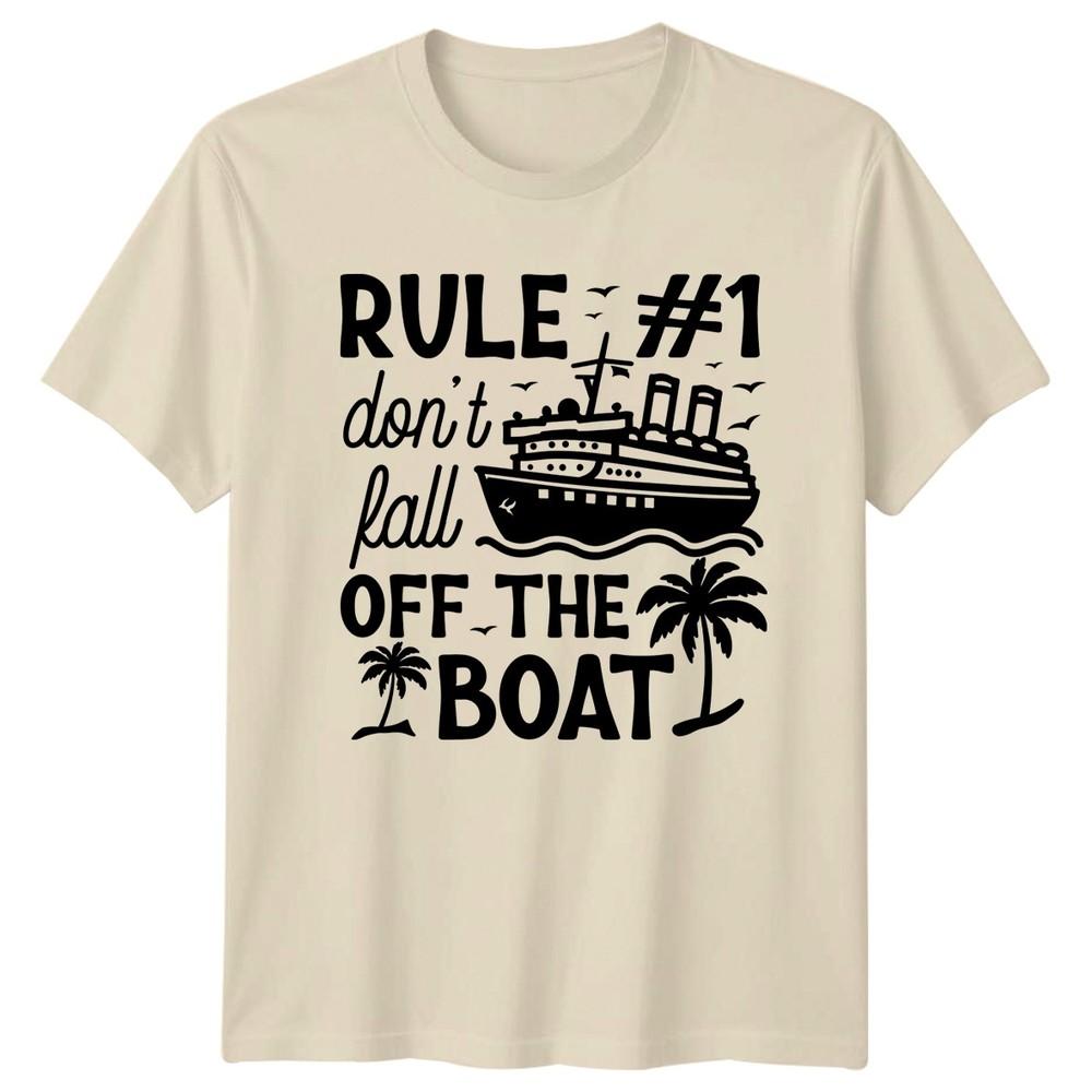 Rule 1 Dont Fall Off TShirt Cruise Ship Travel Birthday Gift For Him And Her