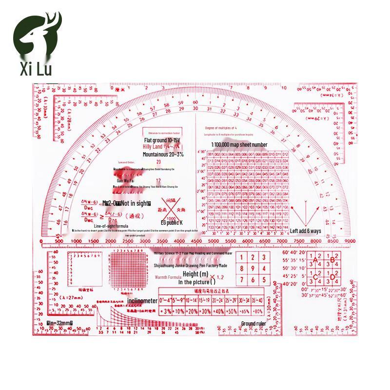 

Multi-function Topography Map Ruler