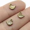 40pcs Charms Lovely Bird Antique Bronze Silver Color Pendants Making DIY Handmade Craft Finding Jewelry