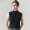 Pure Cashmere Slim-Fit Twelve-Stitch High Collar Knitted Vest