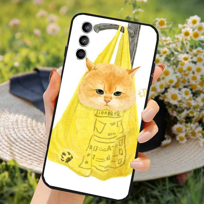 Fun Cat Phone Case For Moto G85 G55 G05 G14 G75 G31 G50 G52 G60 G13 G32 G84 G54 G53 G72 G24 Power