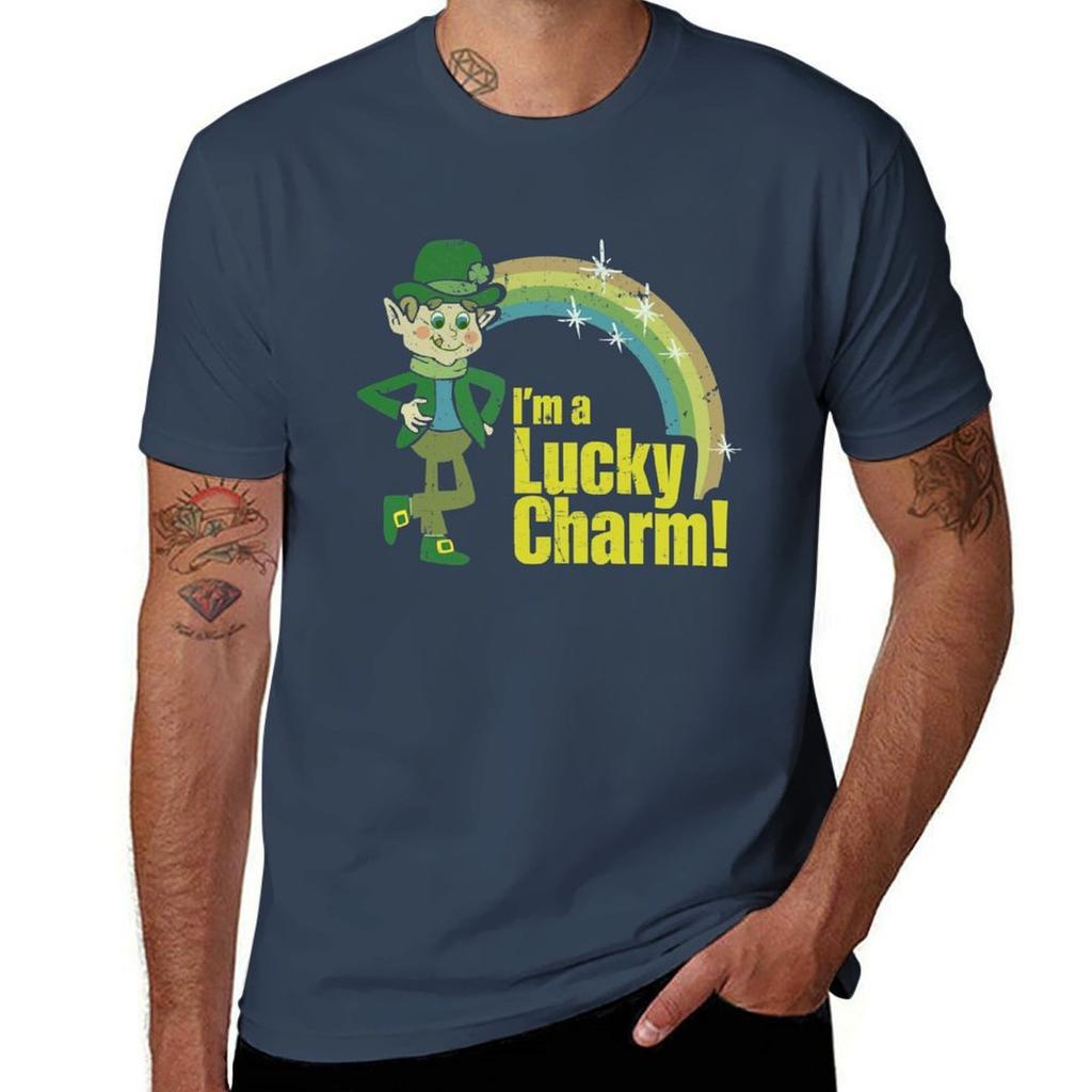 I am a Lucky Charm Grunge Retro St Patricks Day Graphic Tee T Shirt Charms of the Irish TShirt