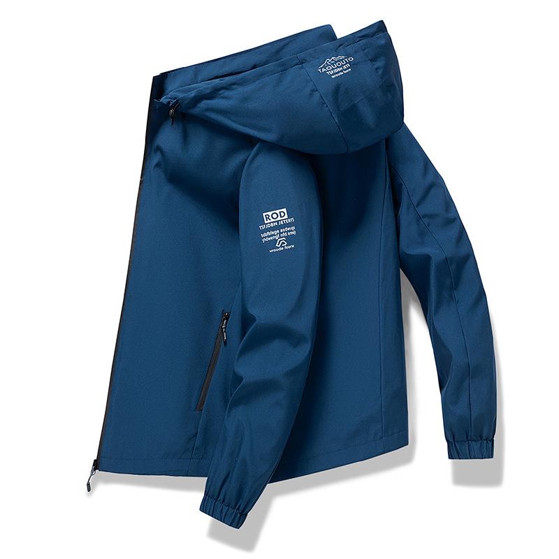 Kurtka z kapturem męska Cienka część kurtki bokserskiej Męska wiatrówka Outdoor Sports Casual Wygodna kurtka męska Wiosna i jesień