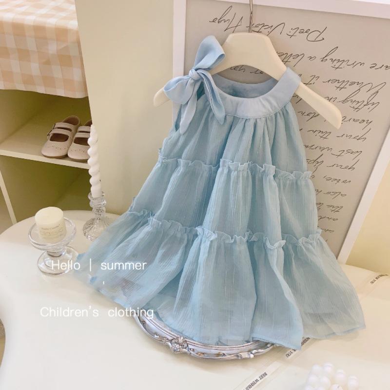 Cute Sleeveless Cake Dress for Infant Girls Soft Breathable Casual Summer Toddler Baby Girl Birthday Party Dress