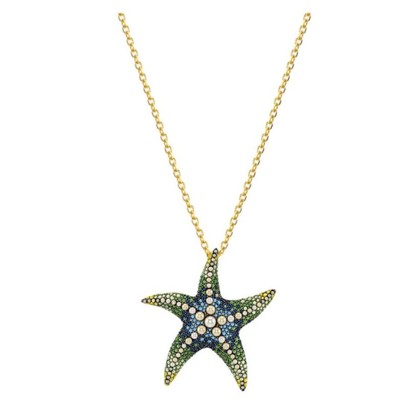 Swarovski Idyllia starfish shape dual-purpose design crystal necklace women s gradient color 5684168