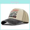 Vintage Cotton Baseball Cap Men's Adjustable Sun Hat Retro Printed Duck Tongue Cap
