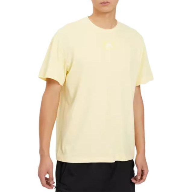 Adidas T Shirts Men's Yellow Crew Neck Moderate Straight Fit HK2854