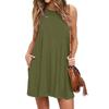 Women's Plus Size Summer Irregular Hem Casual Swing  Tee Tank Dress