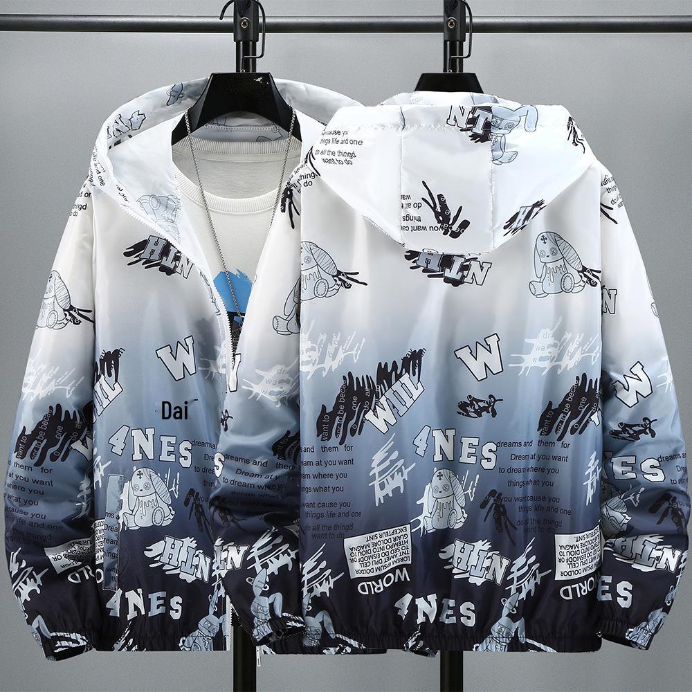 

Чоловіча ультратонка градієнтна світловідбивна куртка для захисту від сонця - європейський та американський літній стиль 2XL