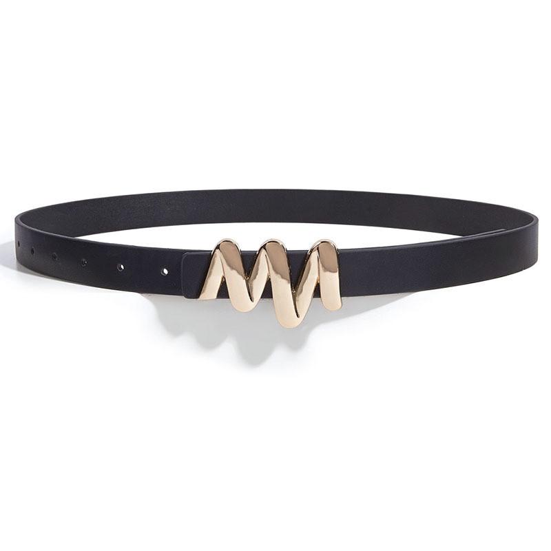 

Factory Direct Supply Stylish Retro Women s Waist Belt With Caterpillar Buckle золотистий