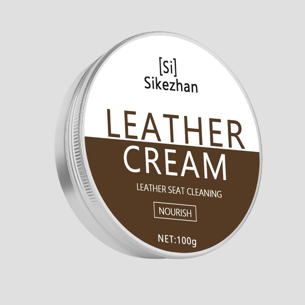 Motorcycle Leather Care Cream - Natural Transparent Odorless Balm for Genuine Leather Seat Jacket Pants Gloves | Nourishes